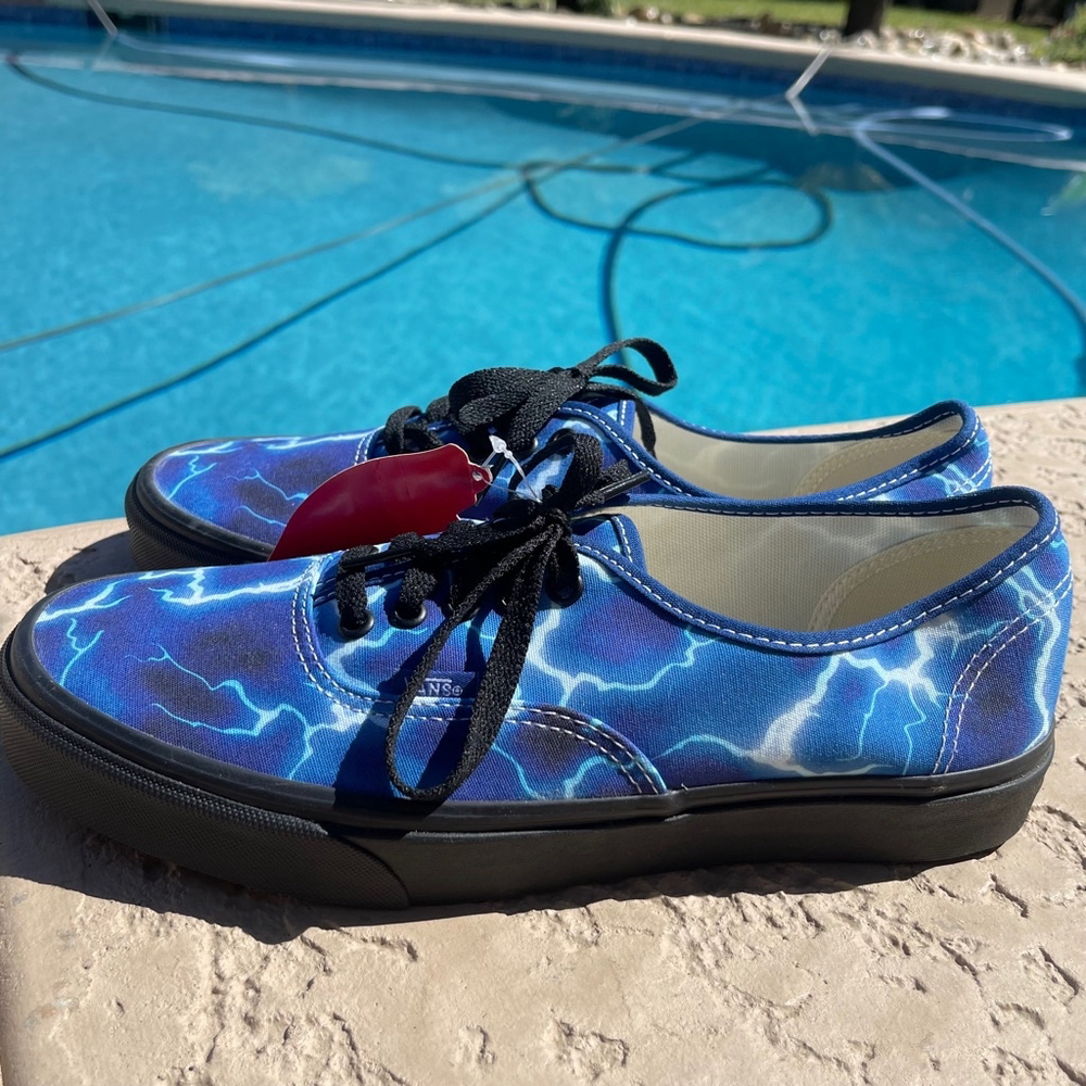 Vans Authentic Lightning Blue & Black Skate Shoes unisex new no box - Picture 5 of 9